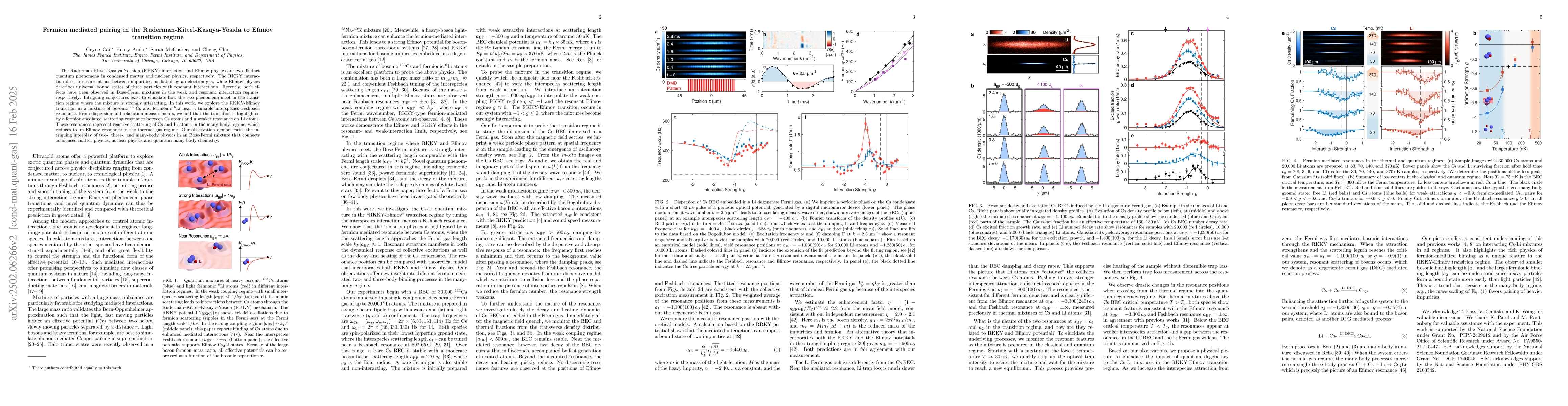 Thumbnail for Fermion mediated pairing in the Ruderman-Kittel-Kasuya-Yosida to Efimov
  transition regime