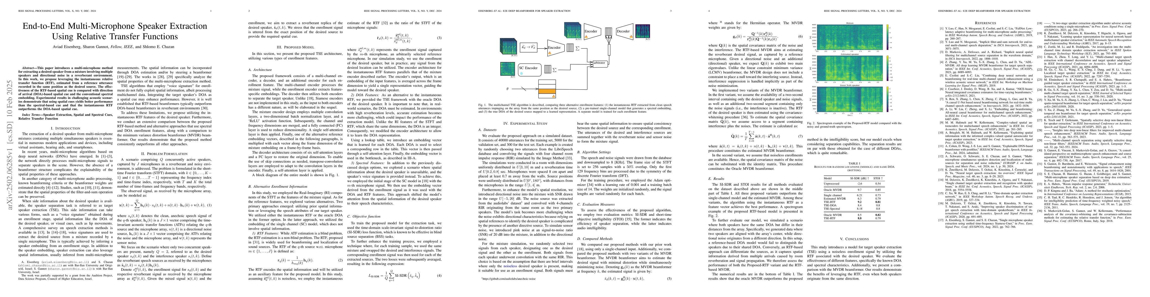 Thumbnail for End-to-End Multi-Microphone Speaker Extraction Using Relative Transfer
  Functions