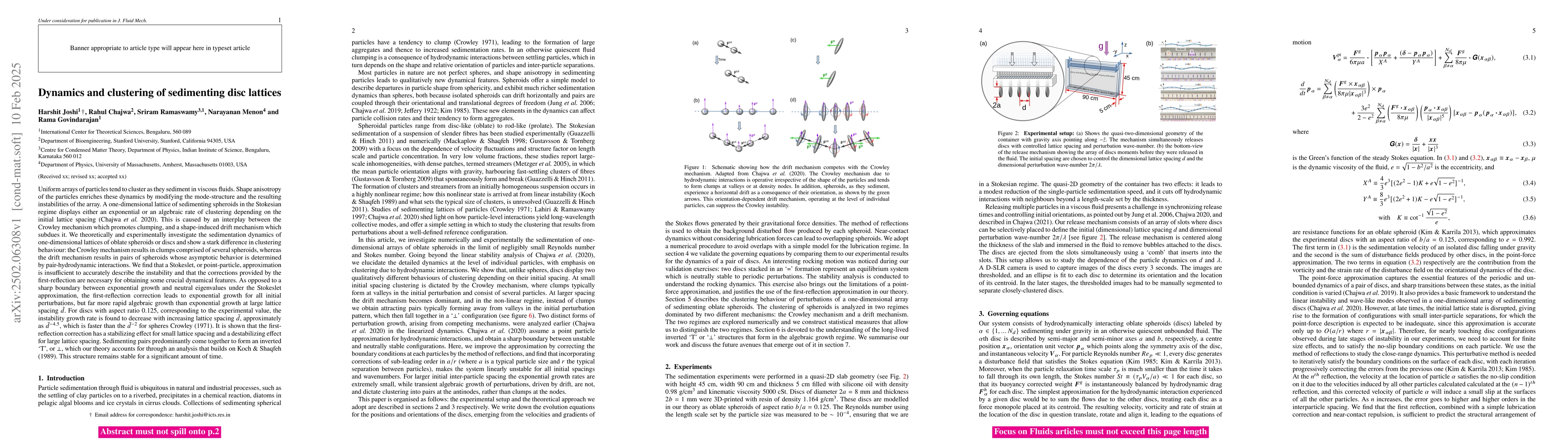 Thumbnail for Dynamics and clustering of sedimenting disc lattices