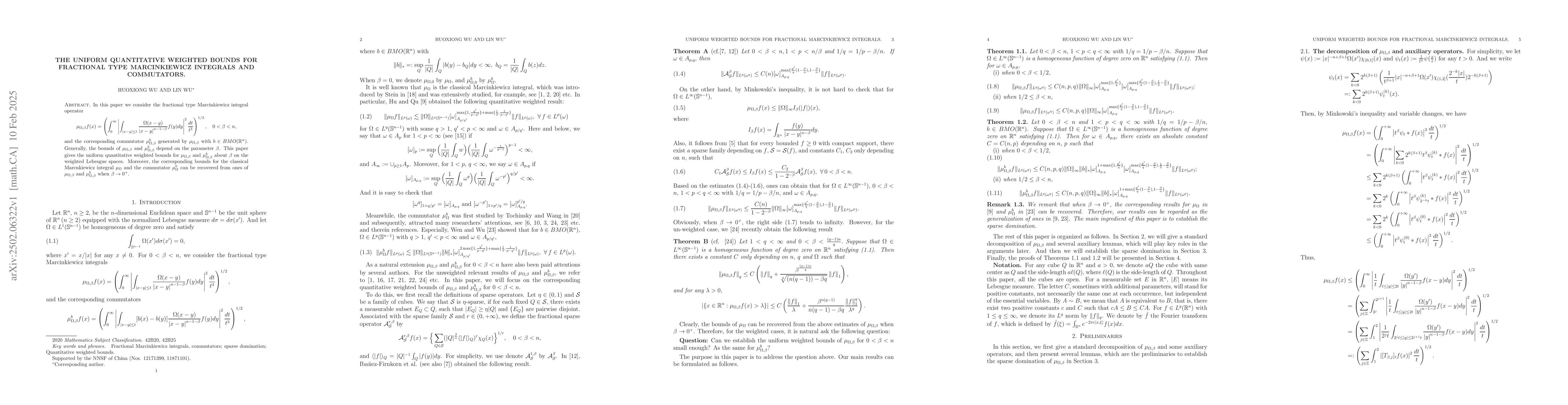 Thumbnail for The uniform quantitive weighted boundedness of fractional Marcinkiewicz
  integral and its commutator