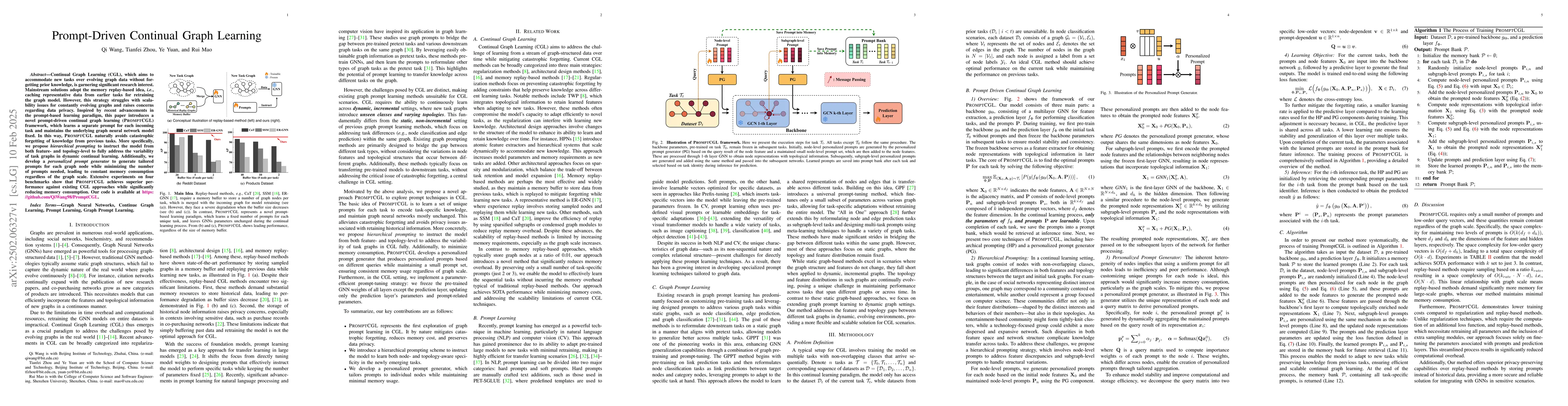 Thumbnail for Prompt-Driven Continual Graph Learning