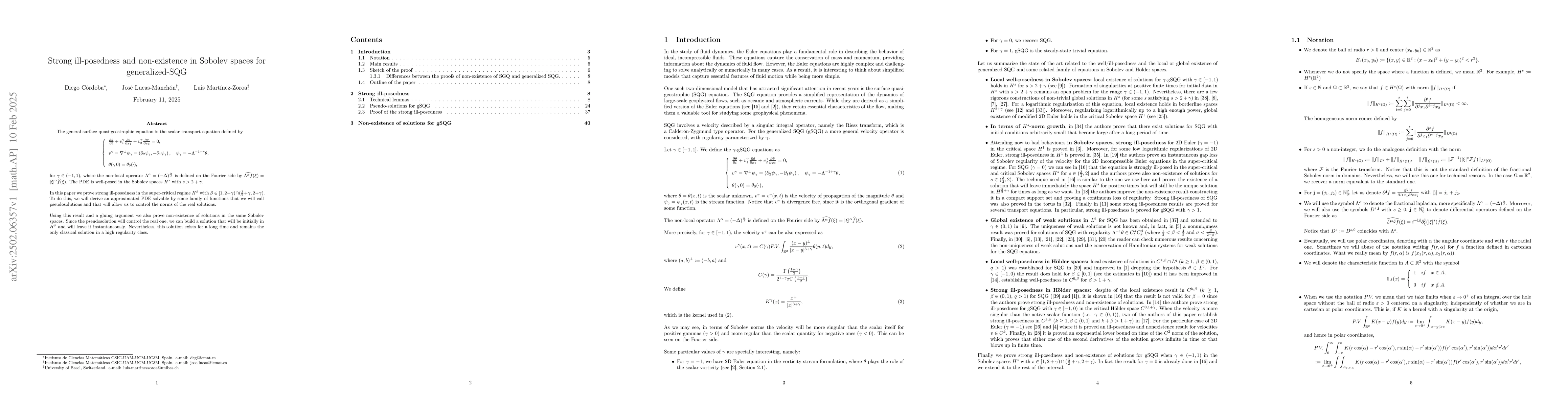 Thumbnail for Strong ill-posedness and non-existence in Sobolev spaces for
  generalized-SQG