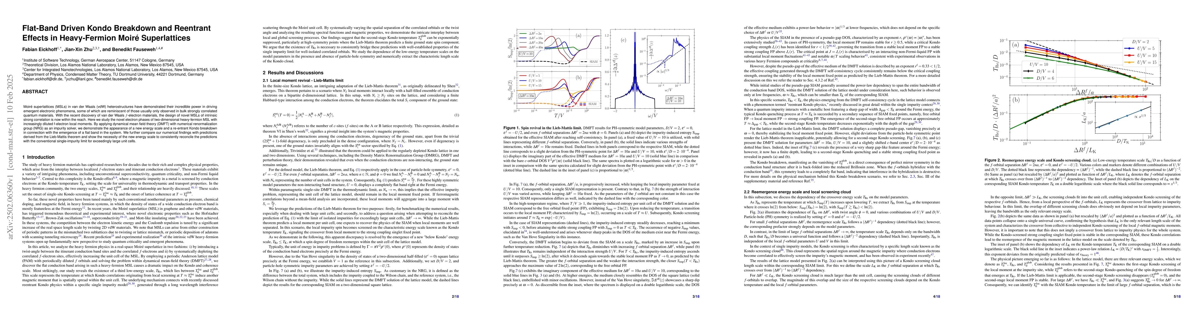 Thumbnail for Flat-Band Driven Kondo Breakdown and Reentrant Effects in Heavy-Fermion
  Moiré Superlattices