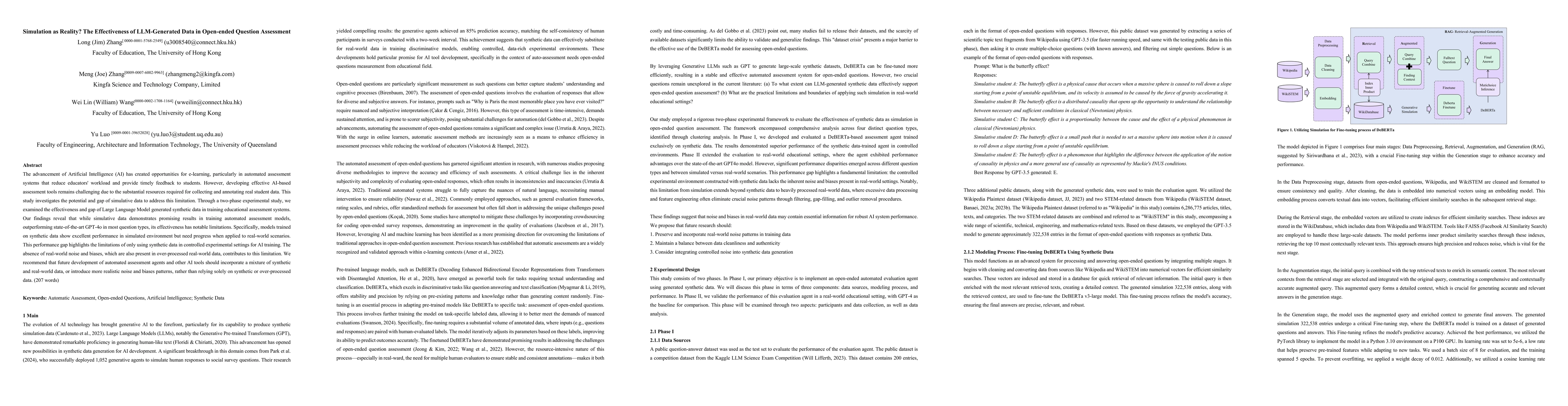Thumbnail for Simulation as Reality? The Effectiveness of LLM-Generated Data in
  Open-ended Question Assessment