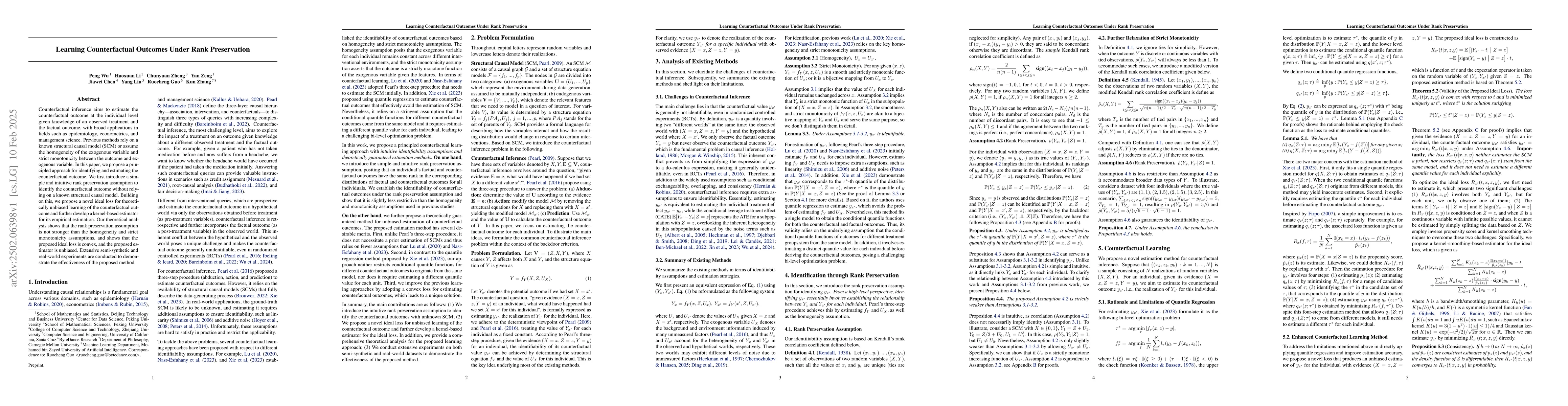 Thumbnail for Learning Counterfactual Outcomes Under Rank Preservation
