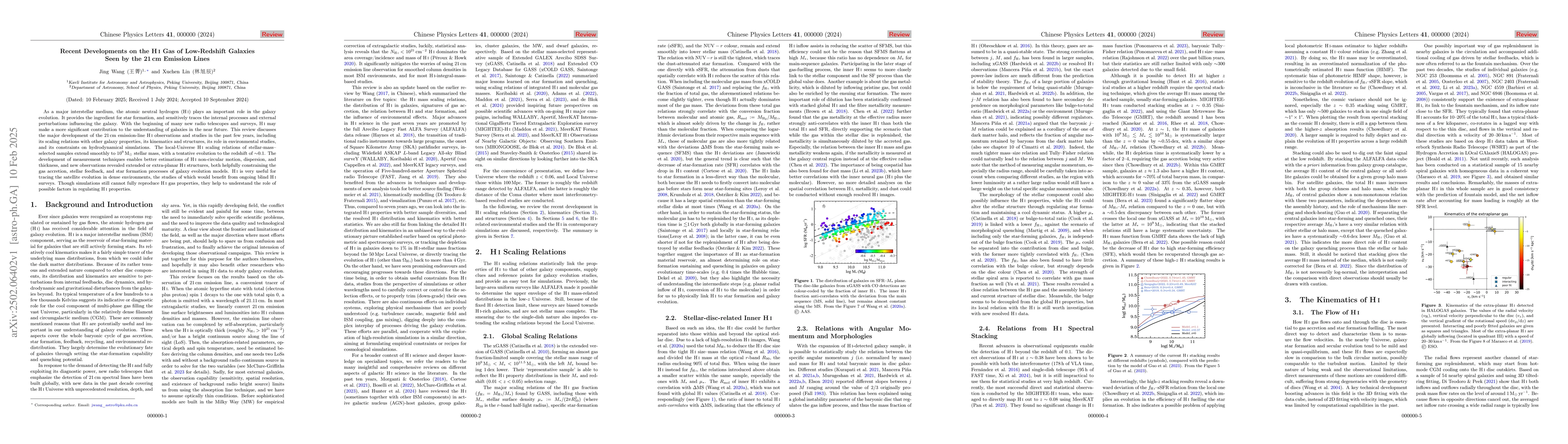 Thumbnail for Recent Developments on the HI Gas of Low-Redshift Galaxies Seen by the
  21cm Emission Lines