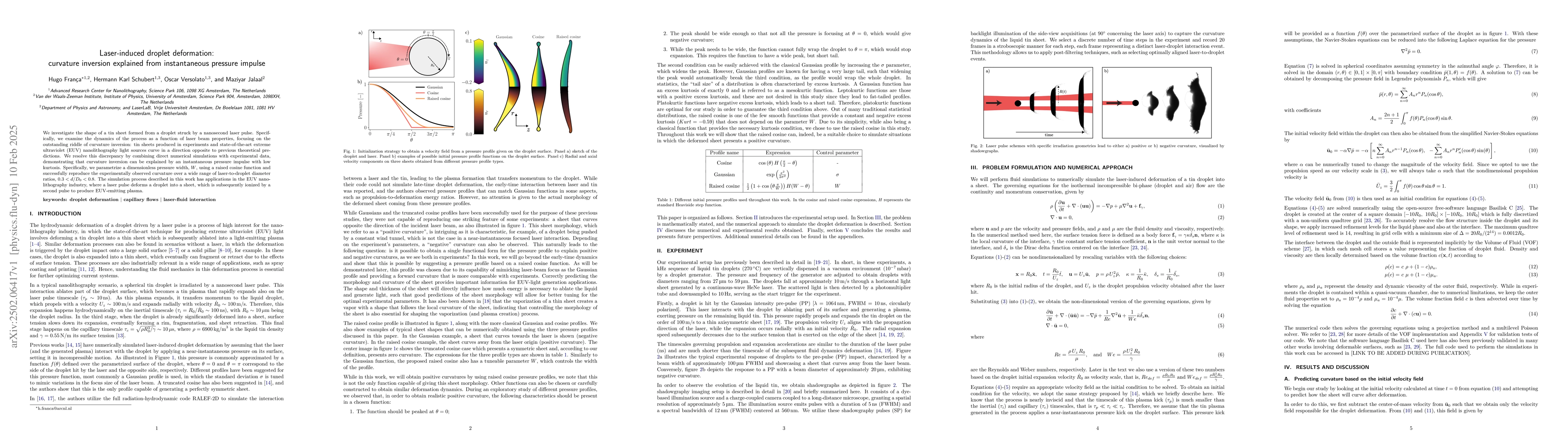 Thumbnail for Laser-induced droplet deformation: curvature inversion explained from
  instantaneous pressure impulse