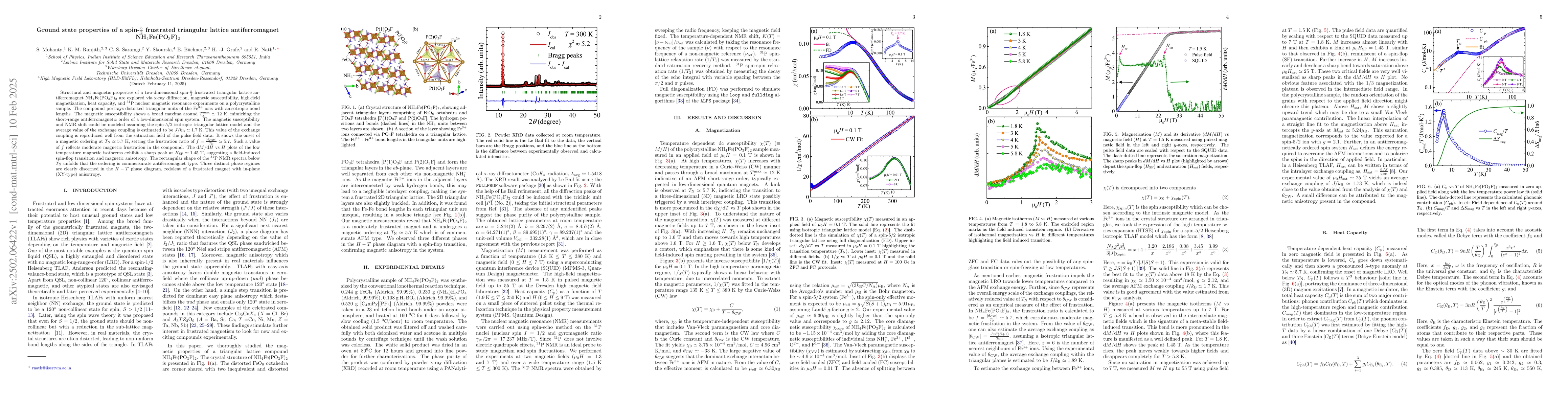 Thumbnail for Ground state properties of a spin-$\frac{5}{2}$ frustrated triangular
  lattice antiferromagnet NH$_{4}$Fe(PO$_{3}$F)$_2$