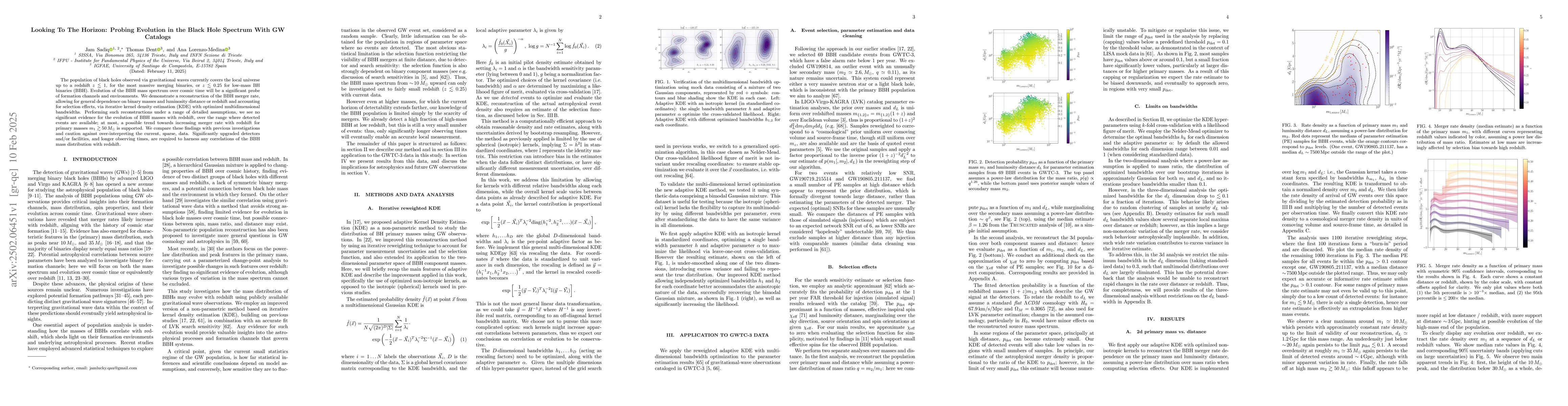 Thumbnail for Looking To The Horizon: Probing Evolution in the Black Hole Spectrum
  With GW Catalogs