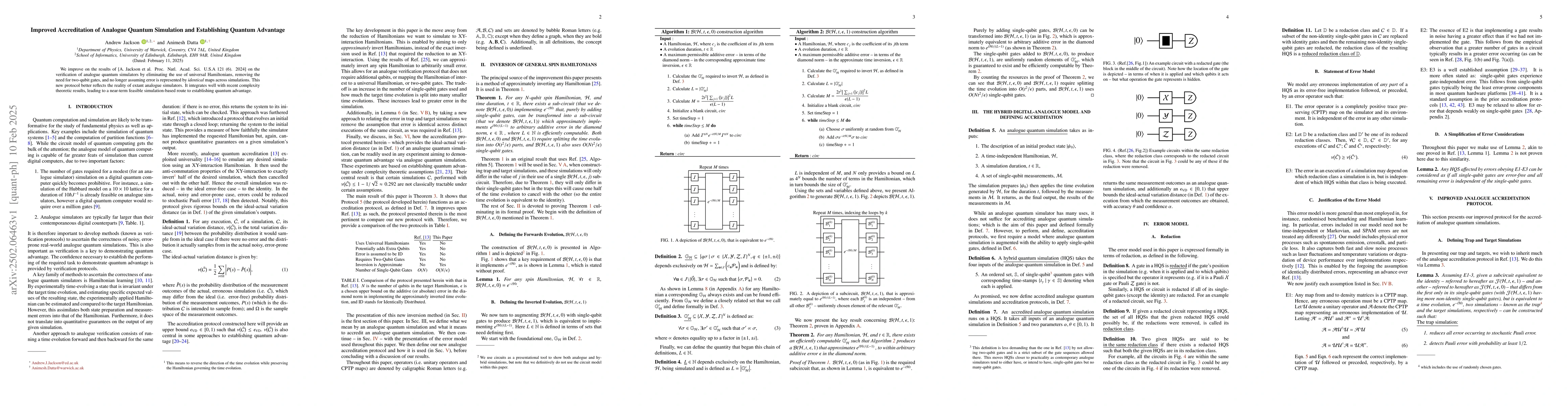 Thumbnail for Improved Accreditation of Analogue Quantum Simulation and Establishing
  Quantum Advantage