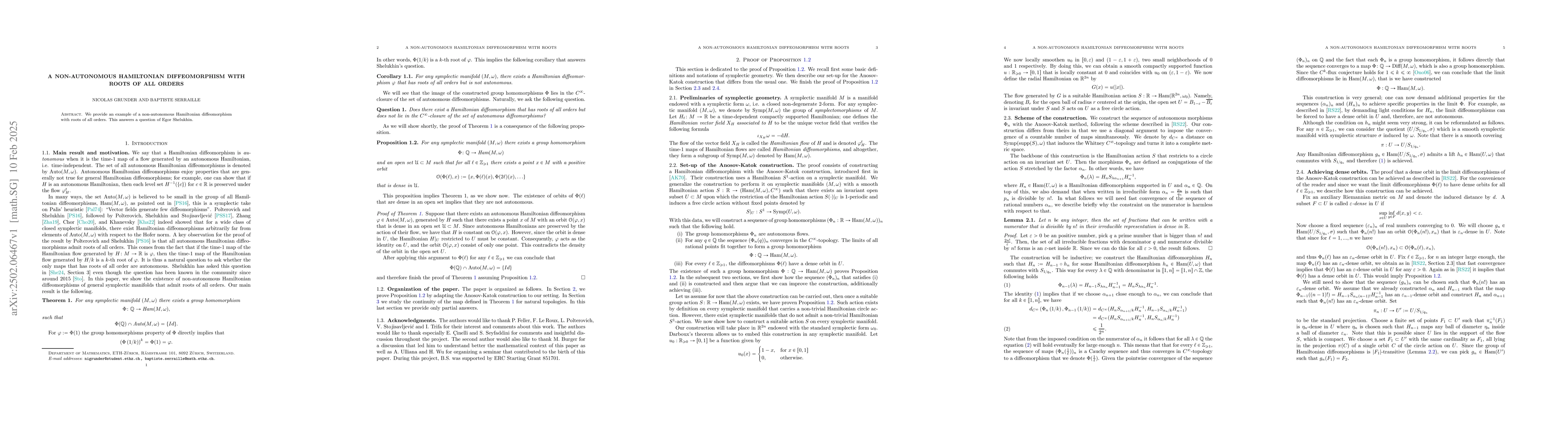 Thumbnail for A non-autonomous Hamiltonian diffeomorphism with roots of all orders