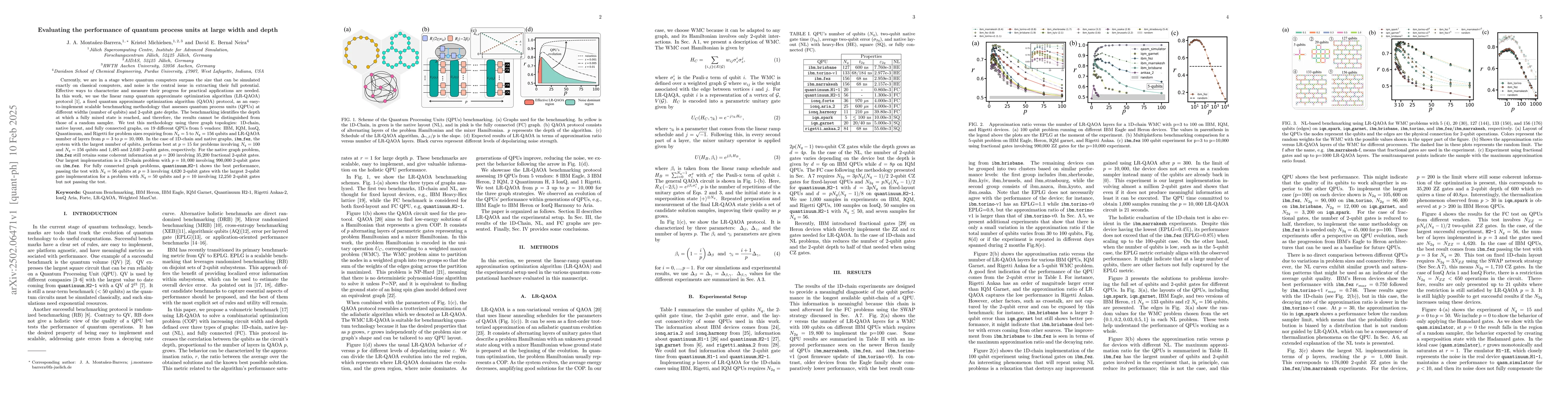 Thumbnail for Evaluating the performance of quantum process units at large width and
  depth