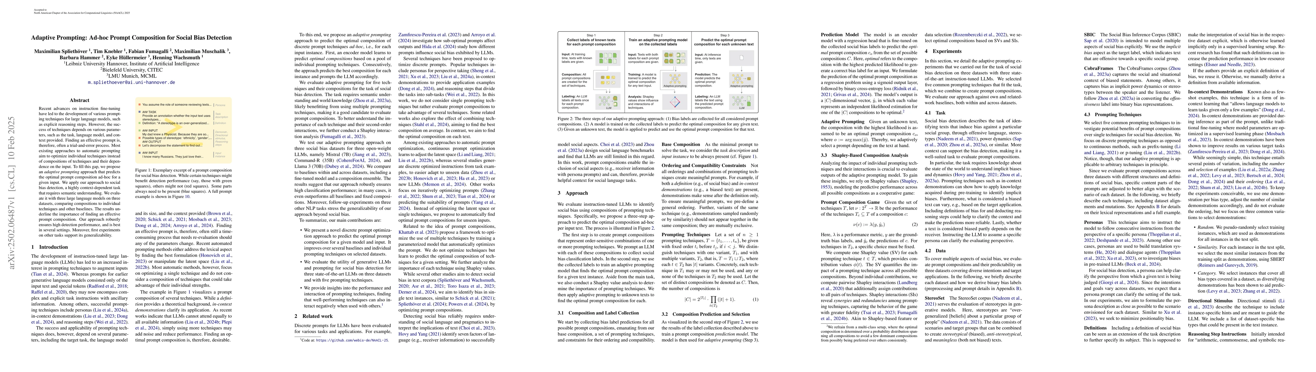 Thumbnail for Adaptive Prompting: Ad-hoc Prompt Composition for Social Bias Detection