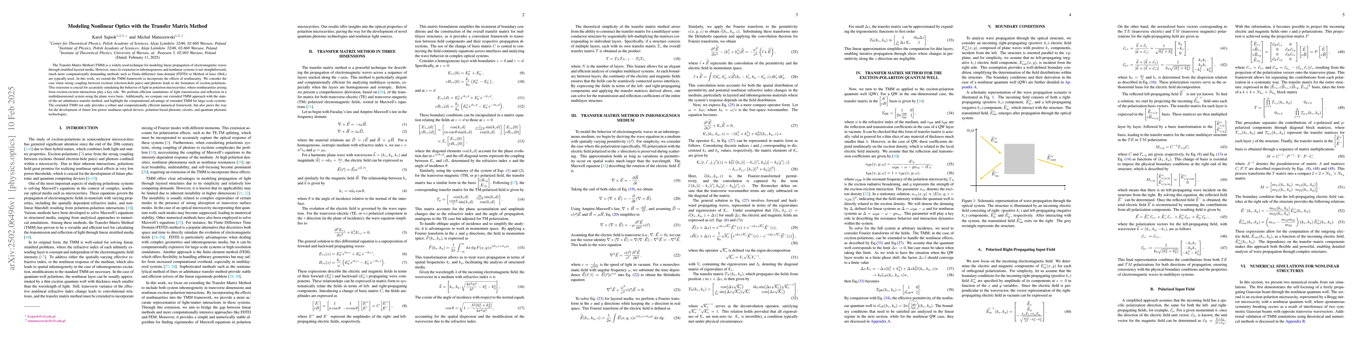 Thumbnail for Modeling Nonlinear Optics with the Transfer Matrix Method