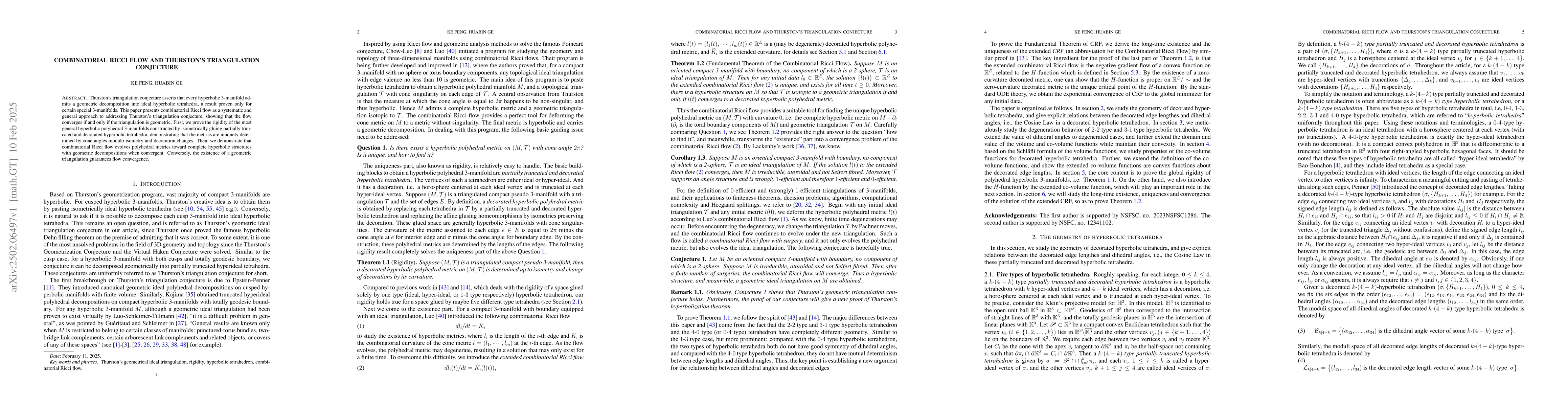 Thumbnail for Combinatorial Ricci Flow and Thurston's Triangulation Conjecture