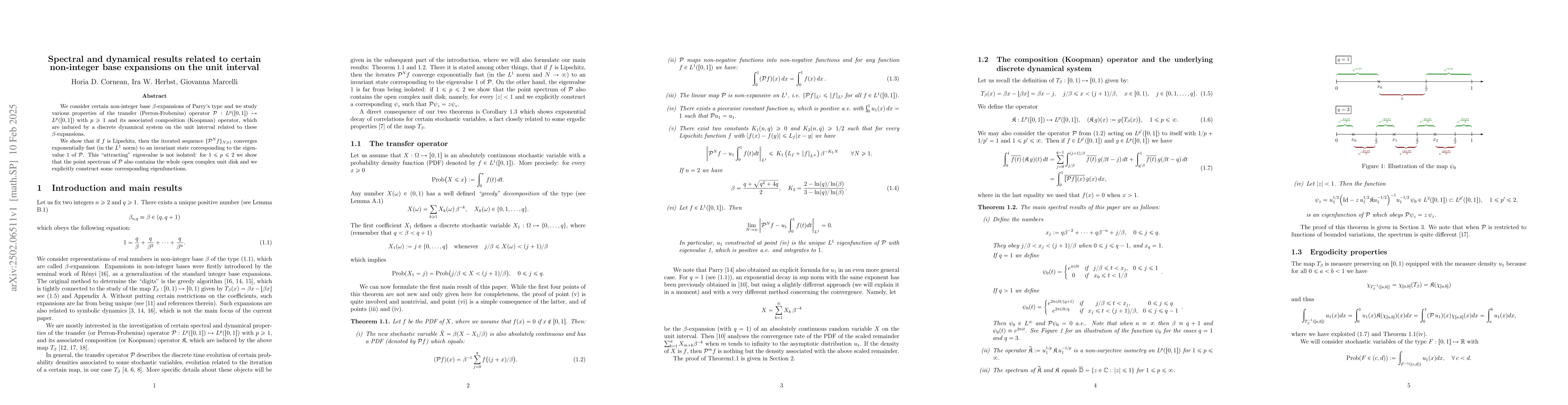Thumbnail for Spectral and dynamical results related to certain non-integer base
  expansions on the unit interval