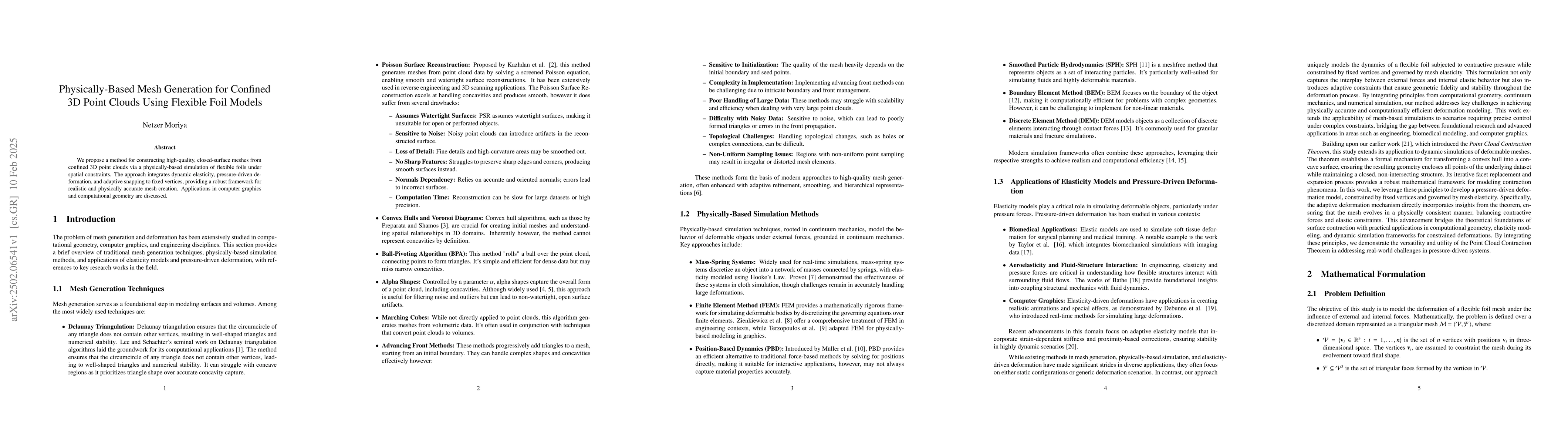 Thumbnail for Physically-Based Mesh Generation for Confined 3D Point Clouds Using
  Flexible Foil Models