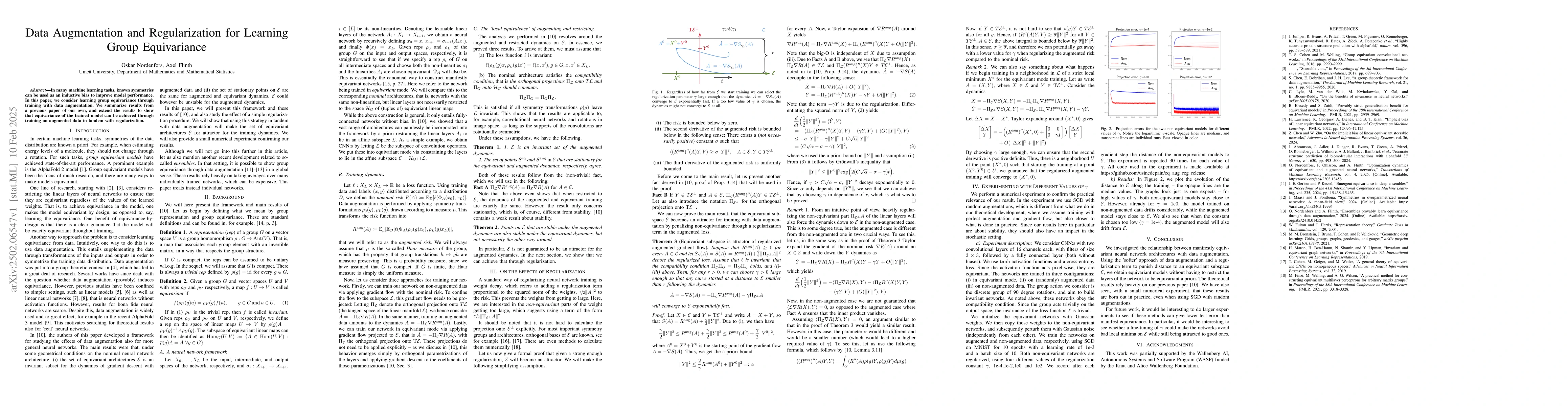 Thumbnail for Data Augmentation and Regularization for Learning Group Equivariance