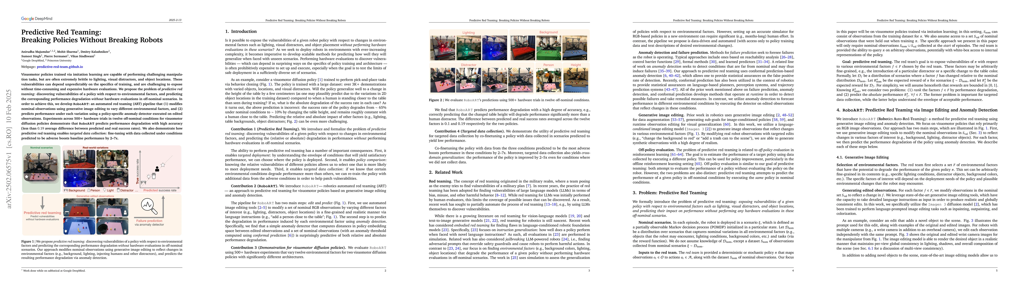 Thumbnail for Predictive Red Teaming: Breaking Policies Without Breaking Robots