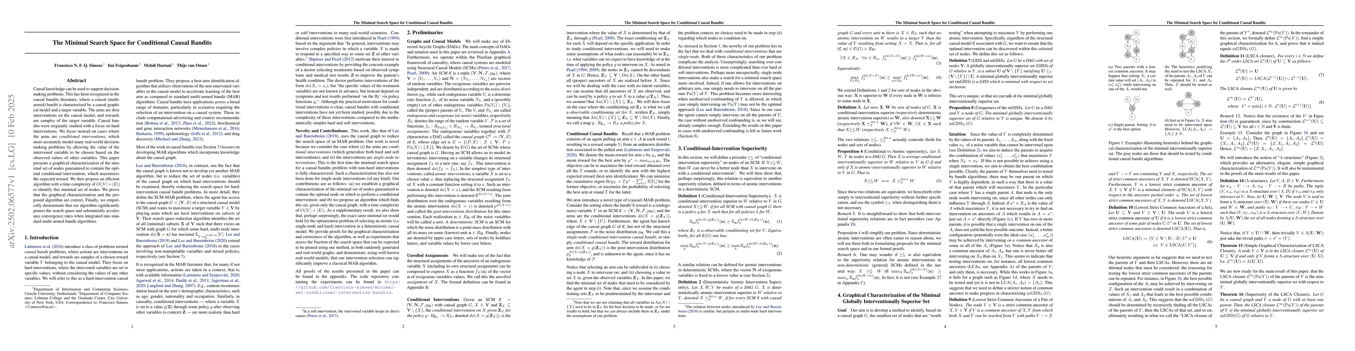 Thumbnail for The Minimal Search Space for Conditional Causal Bandits