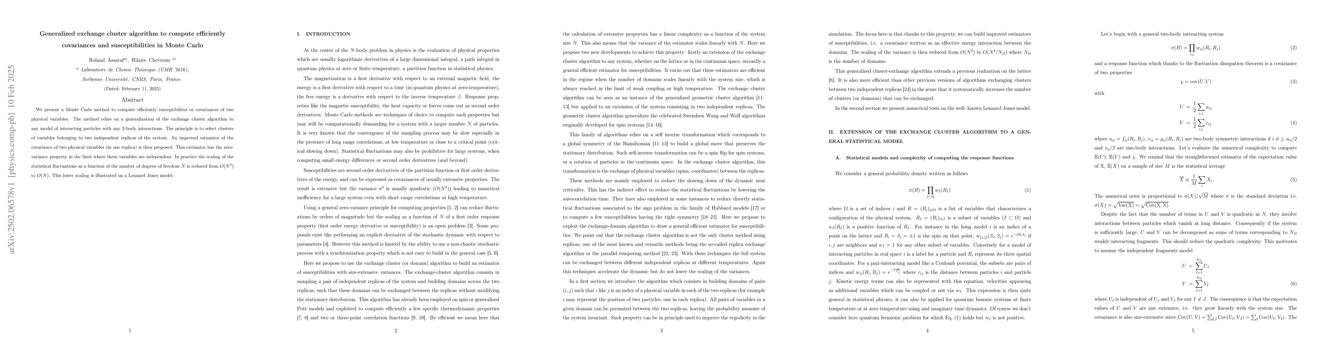 Thumbnail for Generalized exchange cluster algorithm to compute efficiently
  covariances and susceptibilities in Monte Carlo