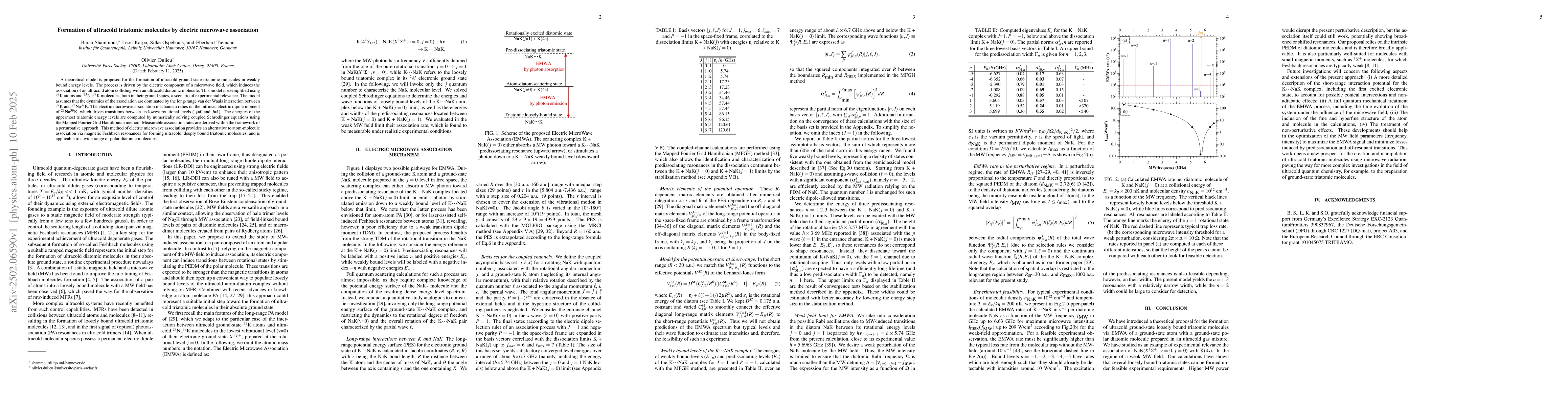 Thumbnail for Formation of ultracold triatomic molecules by electric microwave
  association