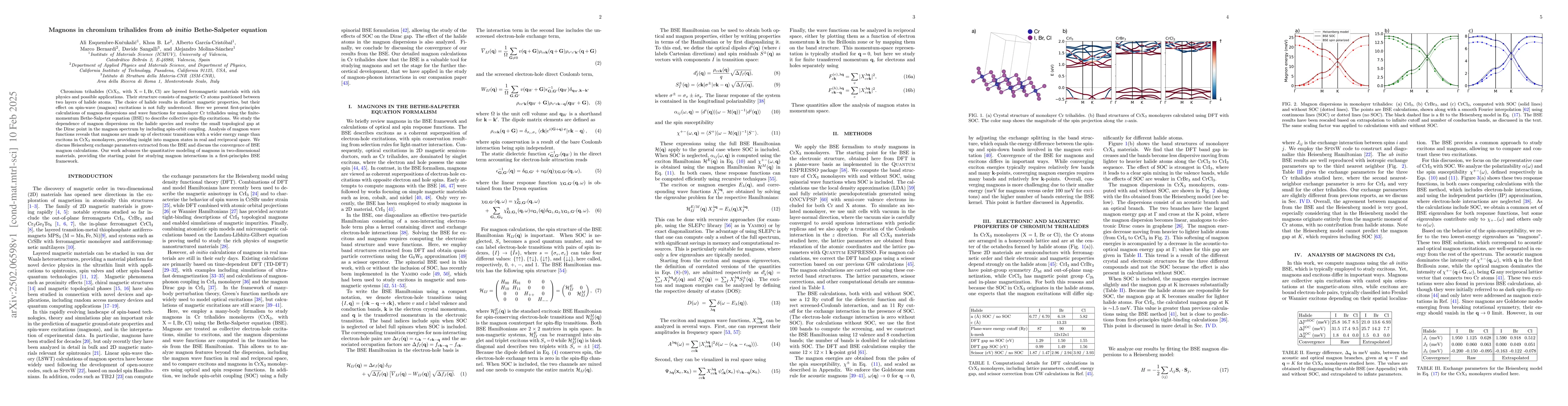 Thumbnail for Magnons in chromium trihalides from \emph{ab initio} Bethe-Salpeter
  equation