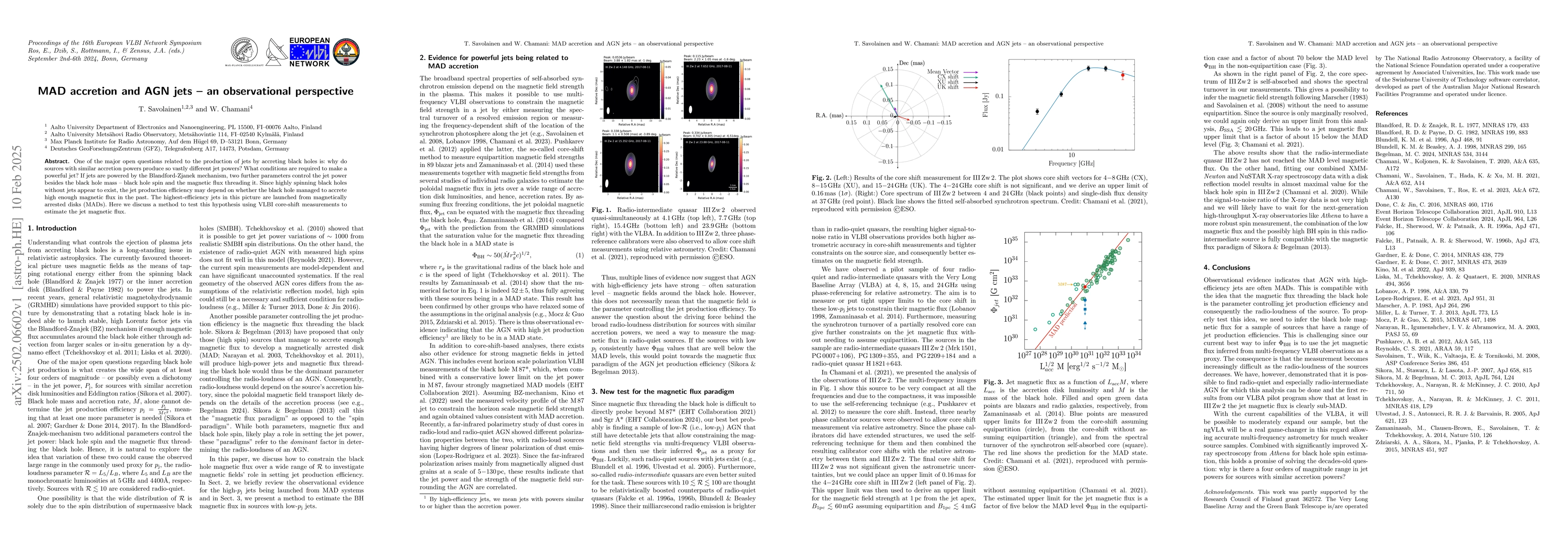 Thumbnail for MAD accretion and AGN jets -- an observational perspective
