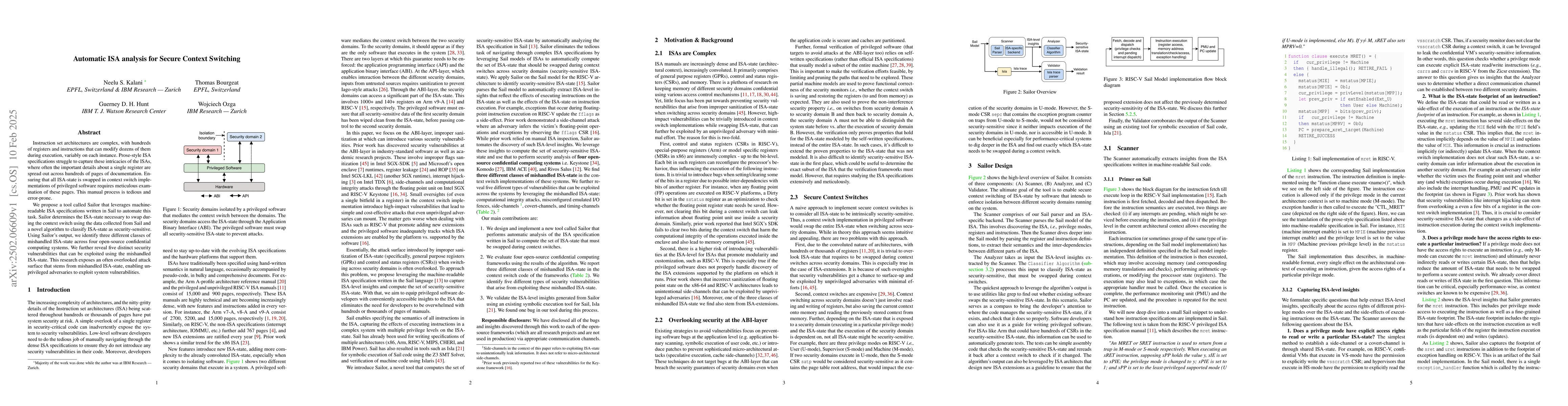 Thumbnail for Automatic ISA analysis for Secure Context Switching