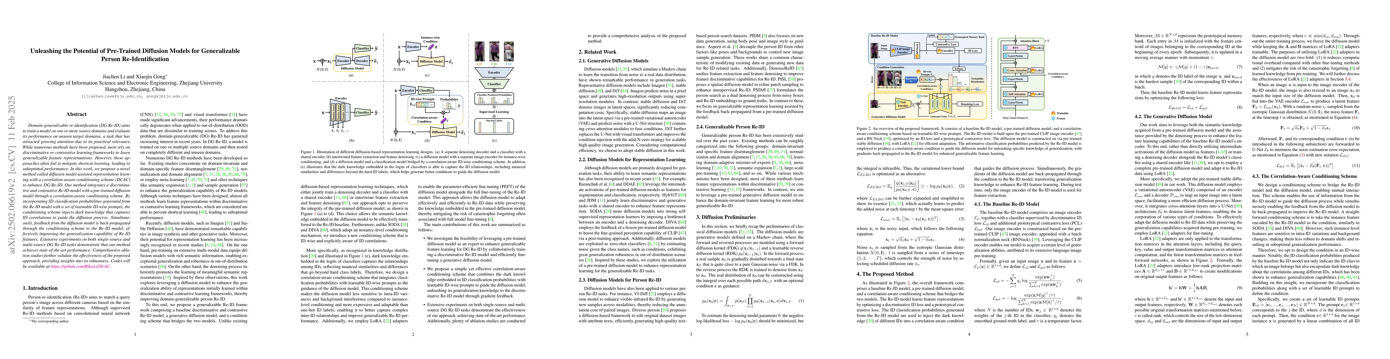 Thumbnail for Unleashing the Potential of Pre-Trained Diffusion Models for
  Generalizable Person Re-Identification
