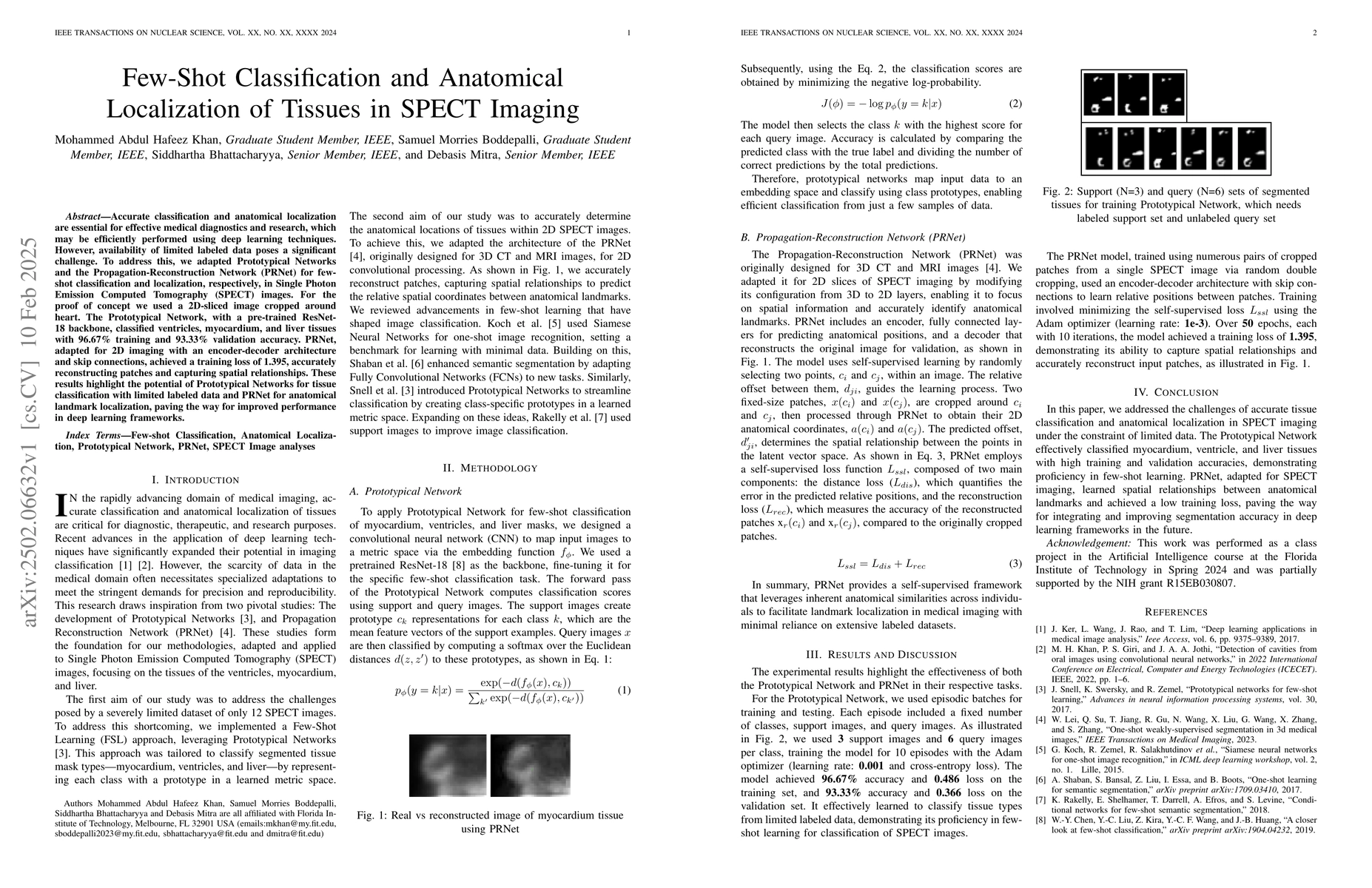 Thumbnail for Few-Shot Classification and Anatomical Localization of Tissues in SPECT
  Imaging