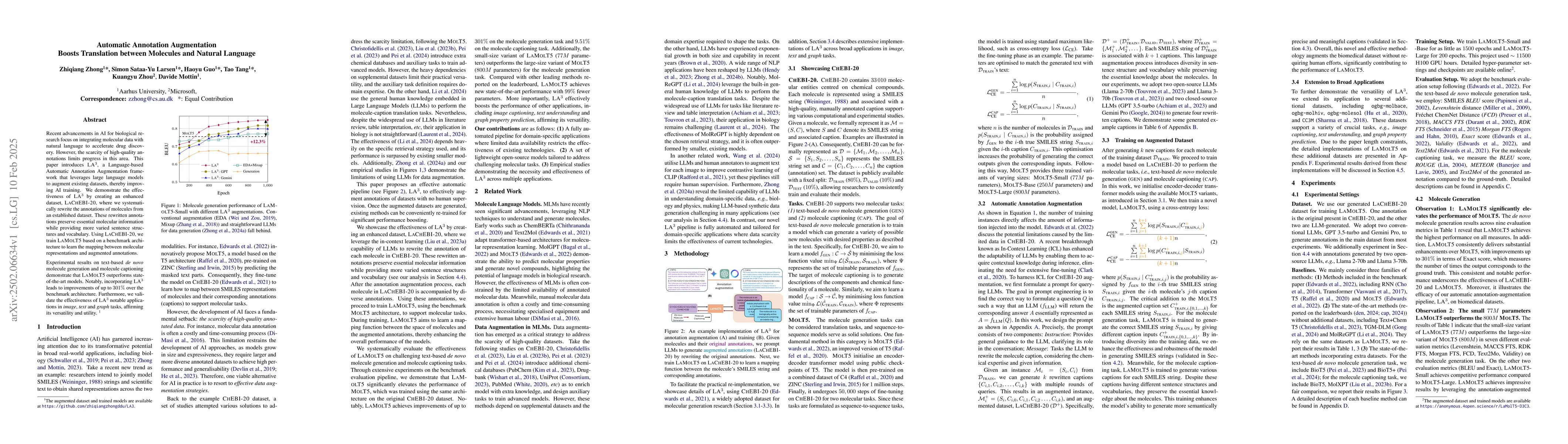 Thumbnail for Automatic Annotation Augmentation Boosts Translation between Molecules
  and Natural Language
