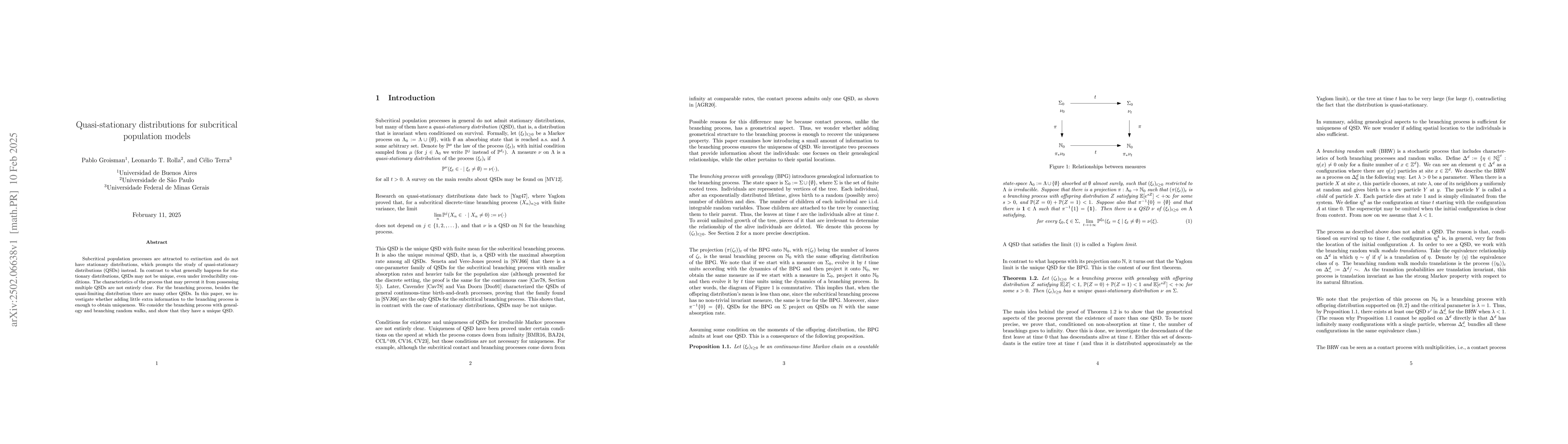 Thumbnail for Quasi-stationary distributions for subcritical population models