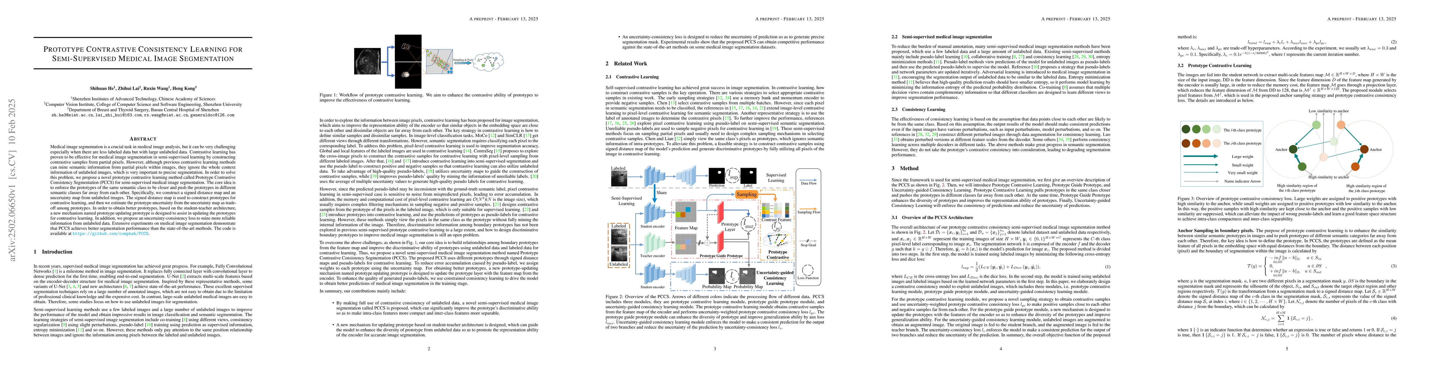 Thumbnail for Prototype Contrastive Consistency Learning for Semi-Supervised Medical
  Image Segmentation