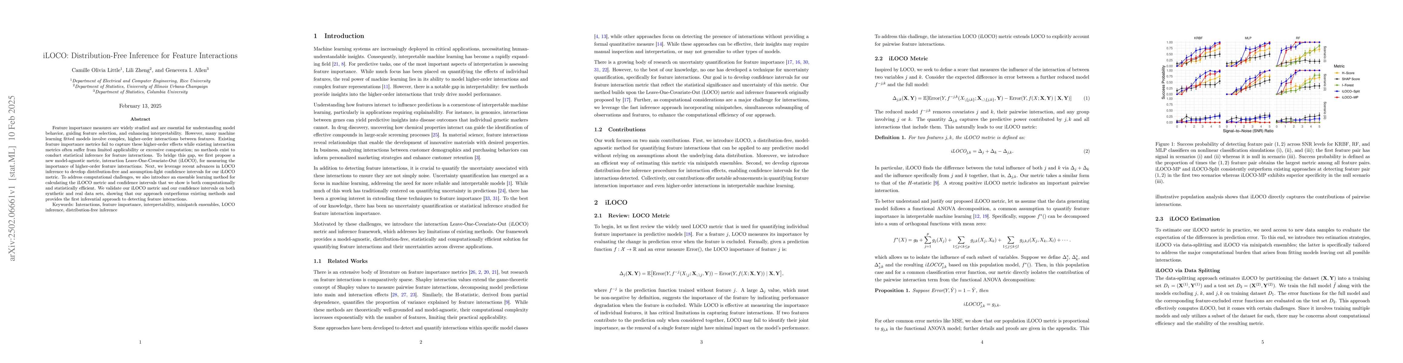 Thumbnail for iLOCO: Distribution-Free Inference for Feature Interactions