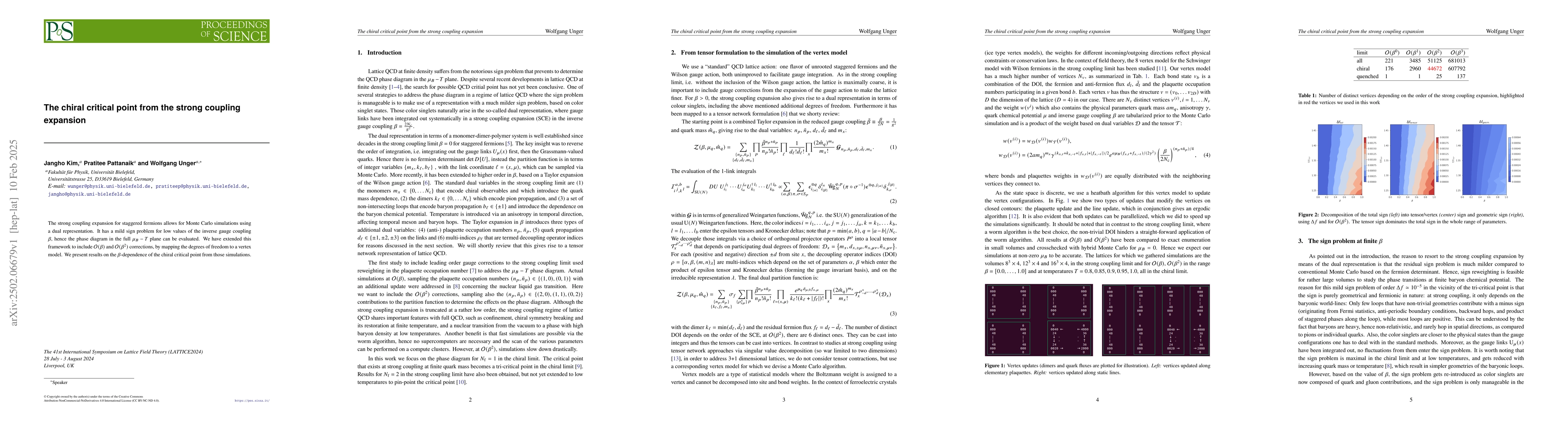 Thumbnail for The chiral critical point from the strong coupling expansion