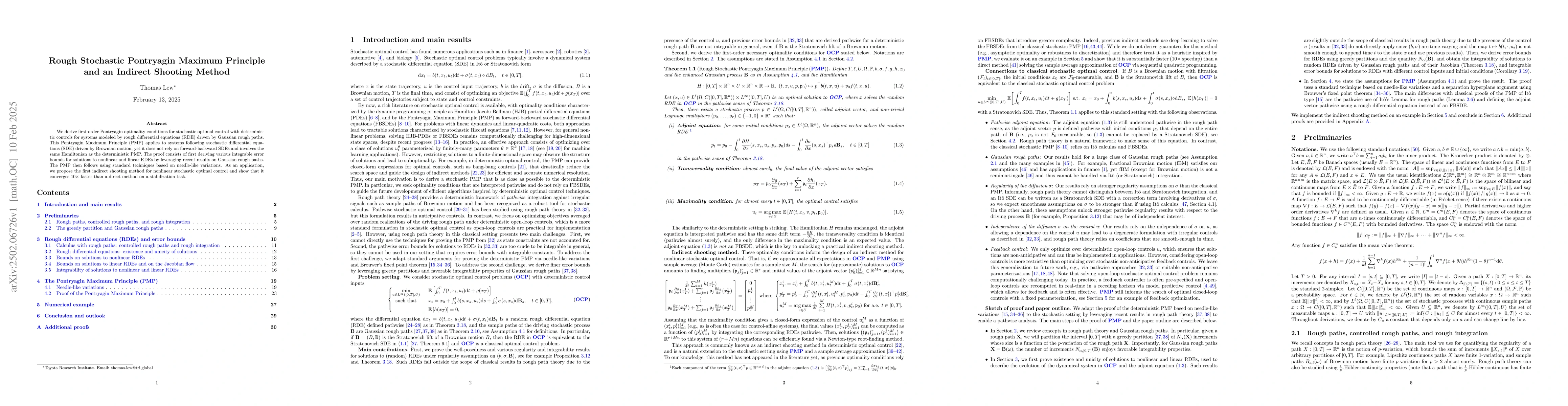 Thumbnail for Rough Stochastic Pontryagin Maximum Principle and an Indirect Shooting
  Method