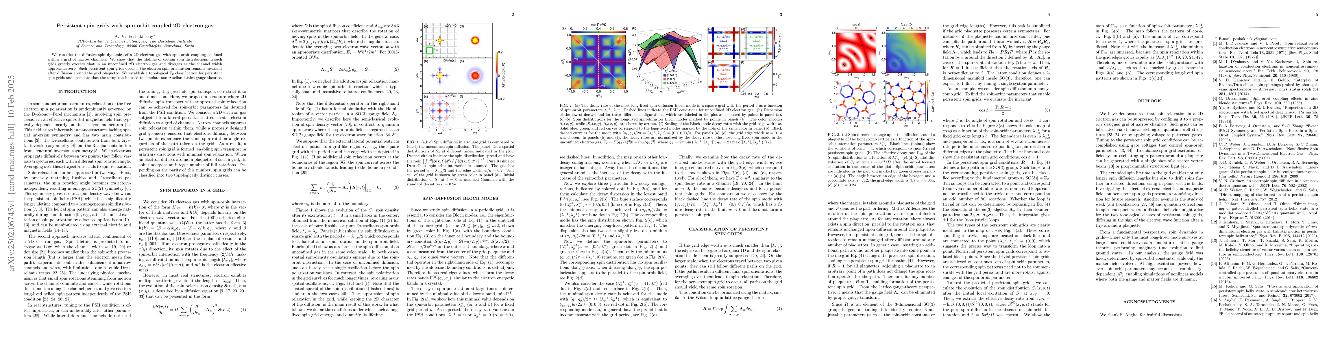 Thumbnail for Persistent spin grids with spin-orbit coupled 2D electron gas
