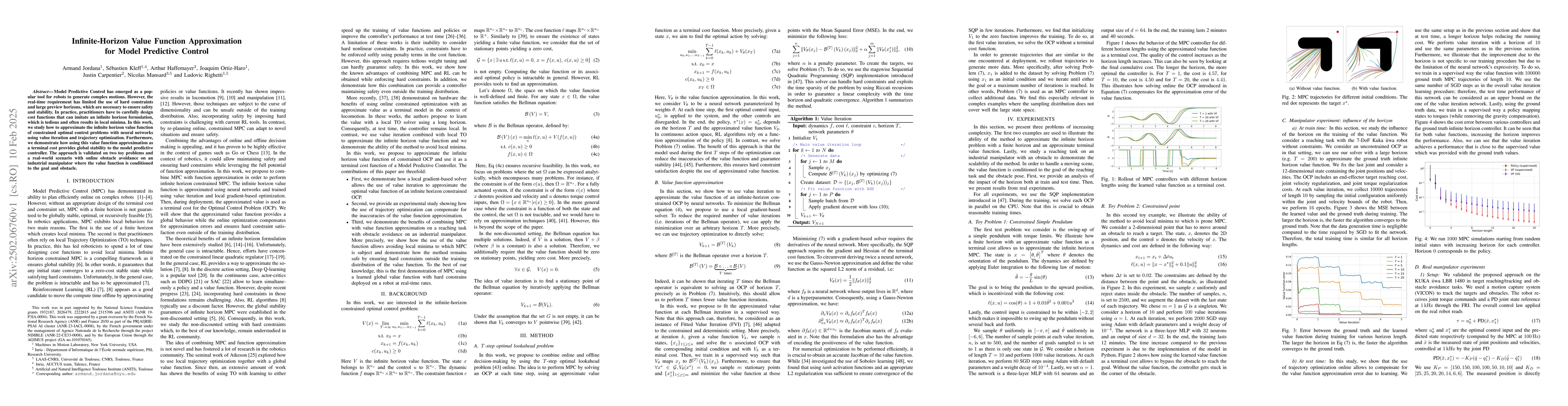 Thumbnail for Infinite-Horizon Value Function Approximation for Model Predictive
  Control