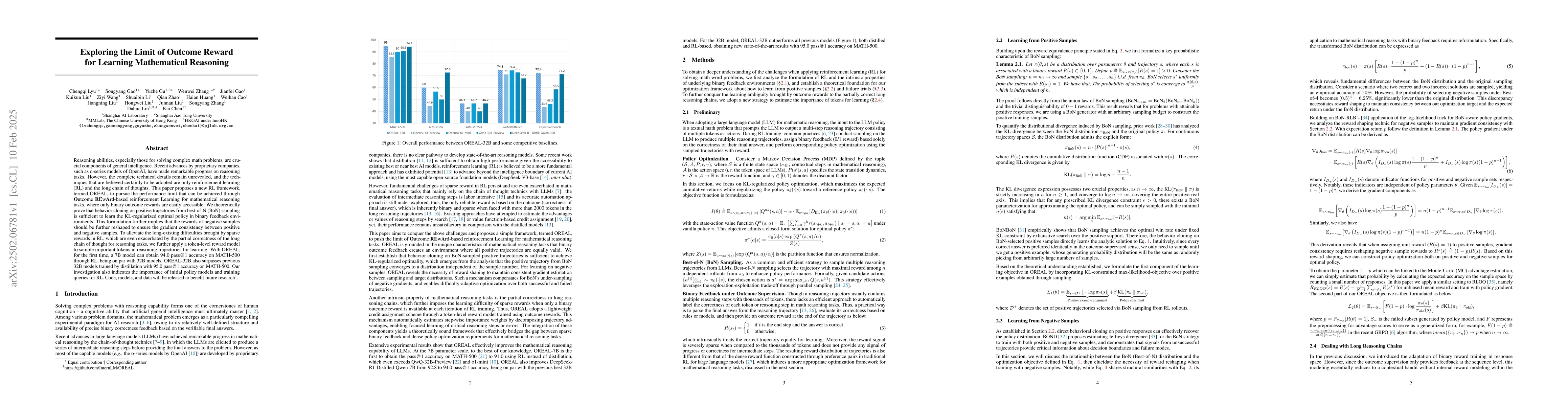 Thumbnail for Exploring the Limit of Outcome Reward for Learning Mathematical
  Reasoning