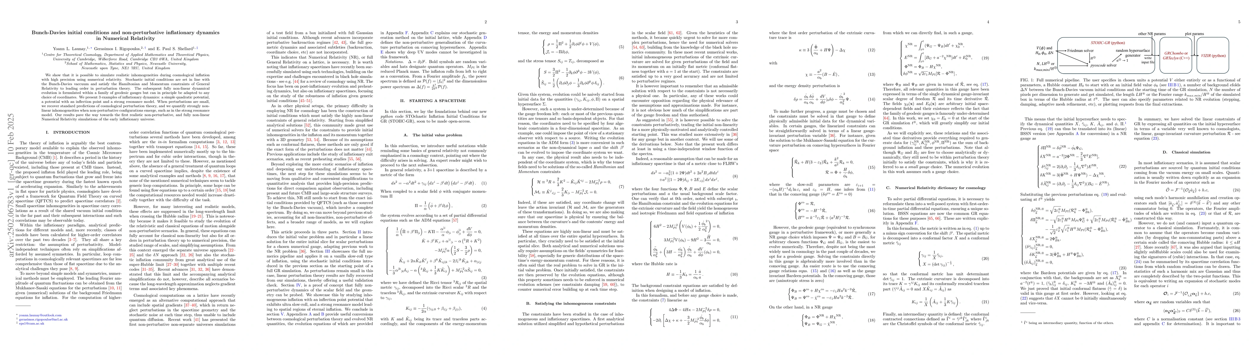 Thumbnail for Bunch-Davies initial conditions and non-perturbative inflationary
  dynamics in Numerical Relativity