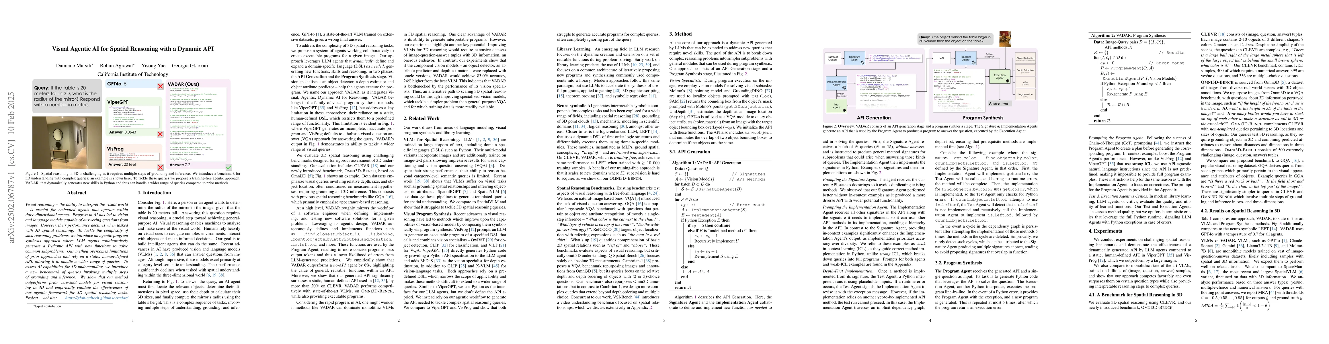 Thumbnail for Visual Agentic AI for Spatial Reasoning with a Dynamic API