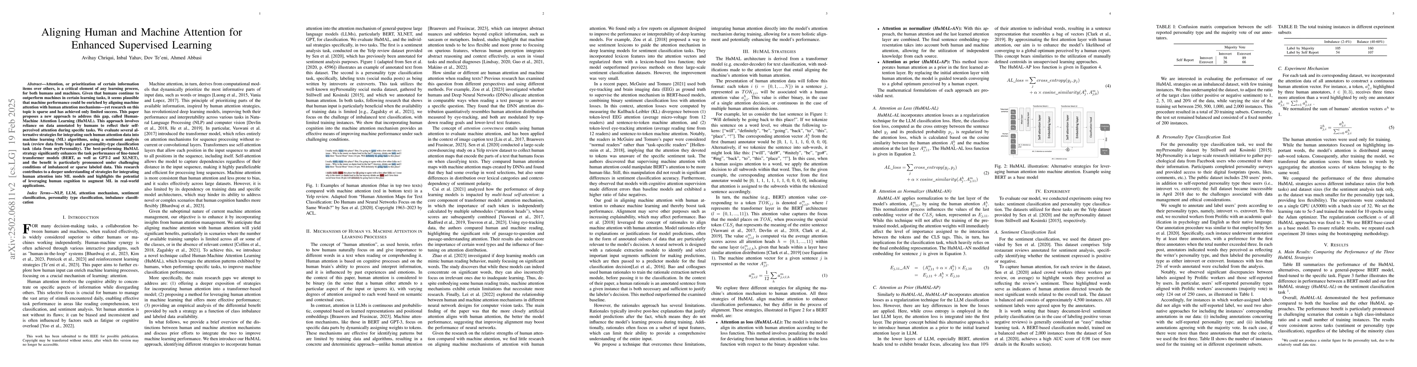 Thumbnail for Aligning Human and Machine Attention for Enhanced Supervised Learning