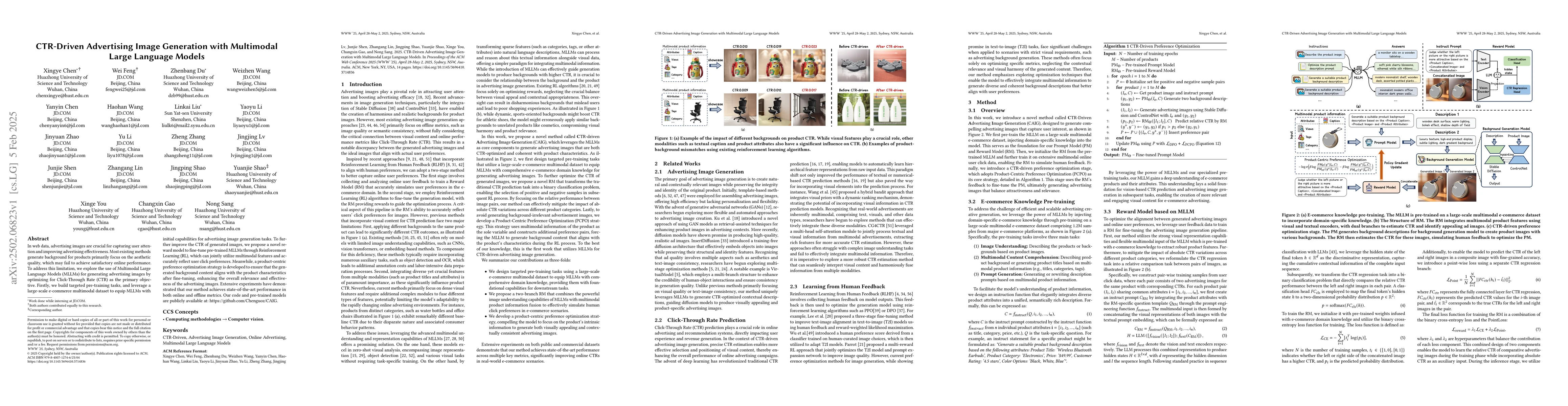 Thumbnail for CTR-Driven Advertising Image Generation with Multimodal Large Language
  Models