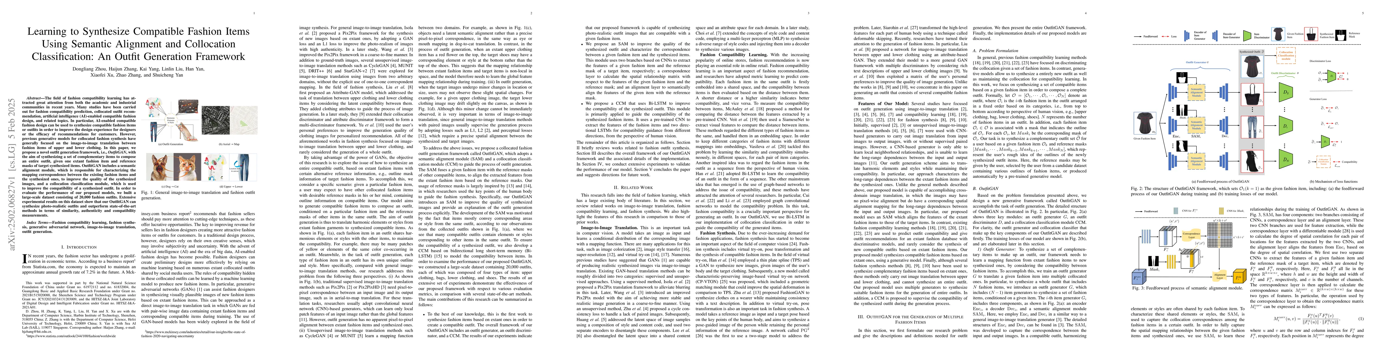 Thumbnail for Learning to Synthesize Compatible Fashion Items Using Semantic Alignment
  and Collocation Classification: An Outfit Generation Framework