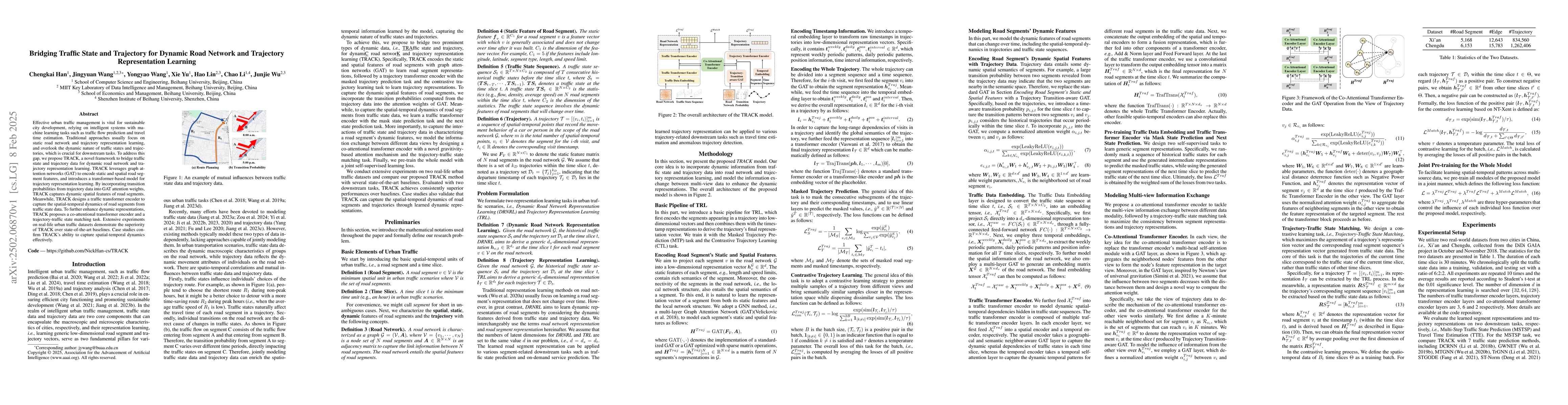 Thumbnail for Bridging Traffic State and Trajectory for Dynamic Road Network and
  Trajectory Representation Learning