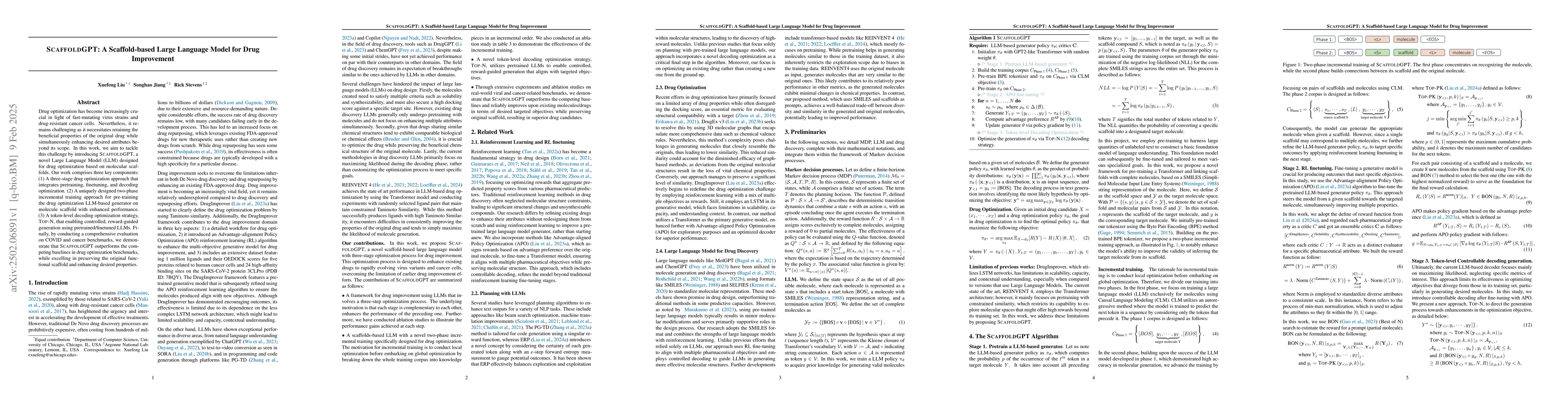 Thumbnail for ScaffoldGPT: A Scaffold-based Large Language Model for Drug Improvement