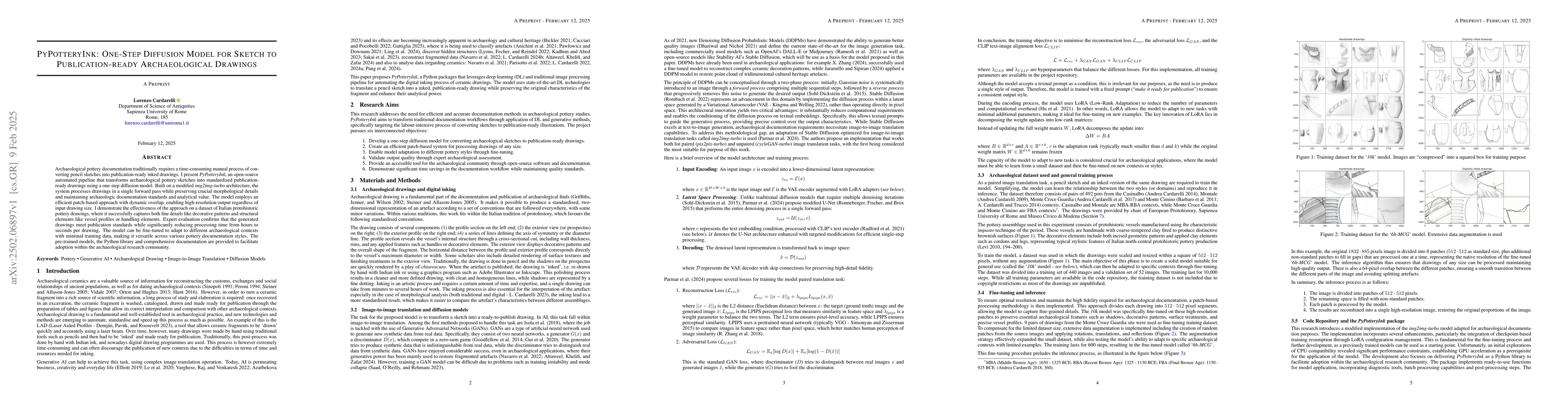 Thumbnail for PyPotteryInk: One-Step Diffusion Model for Sketch to Publication-ready
  Archaeological Drawings