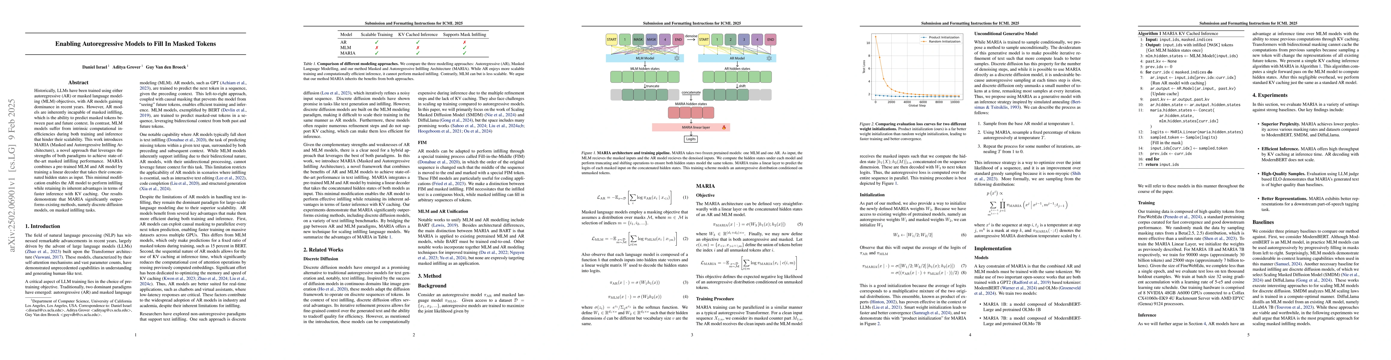 Thumbnail for Enabling Autoregressive Models to Fill In Masked Tokens