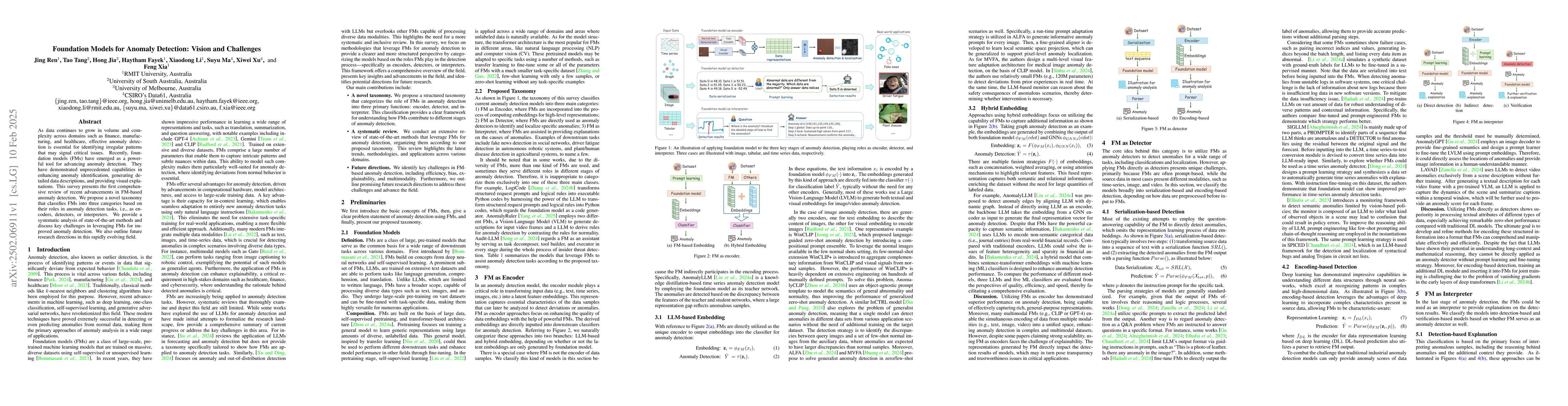 Thumbnail for Foundation Models for Anomaly Detection: Vision and Challenges